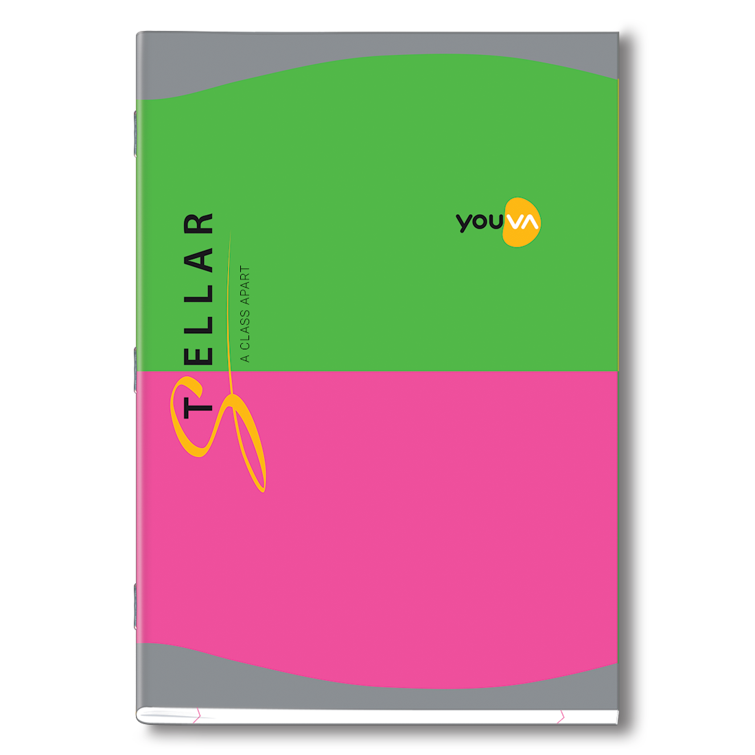 Youva Stellar, Soft Bound Long Book, A4 Size 21x29.7 cm, Unruled, 140 Pages for students by Navneet Pack Of 2