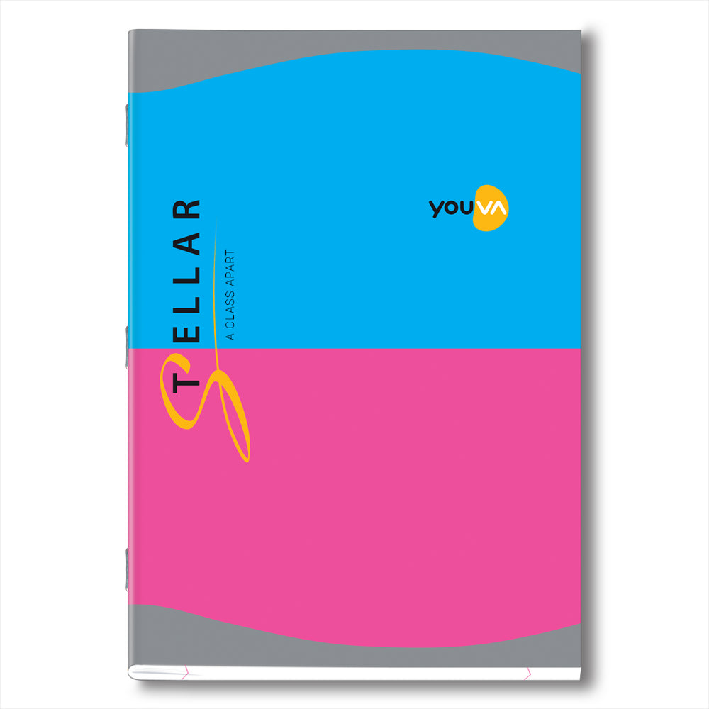 Youva Stellar, Soft Bound Long Book, A4 Size 21x29.7 cm, Unruled, 324 Pages for students by Navneet  Pack Of 1