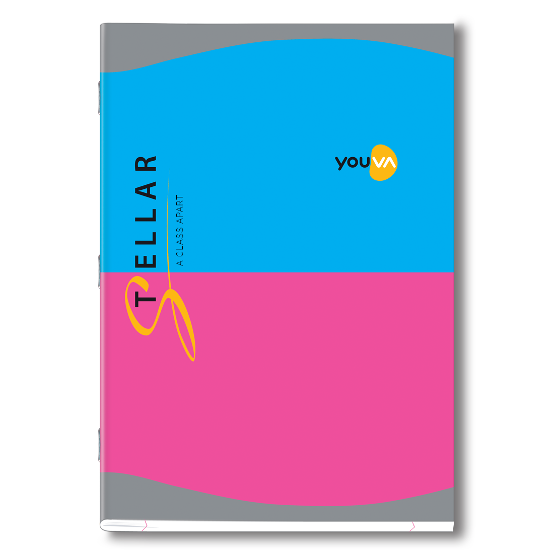 Youva Stellar, Soft Bound Long Book, A4 Size 21x29.7 cm, Unruled, 140 Pages for students by Navneet Pack Of 2
