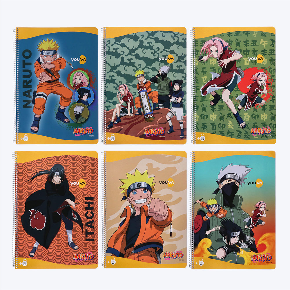 Youva NARUTO Spiral Long Book | Single Line | 172 Pages | A4 Size 21cm x 29.7cm| For Students by Navneet