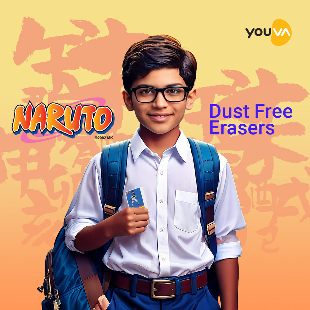 Youva NARUTO Erasers| Pack of 20| For Students by Navneet
