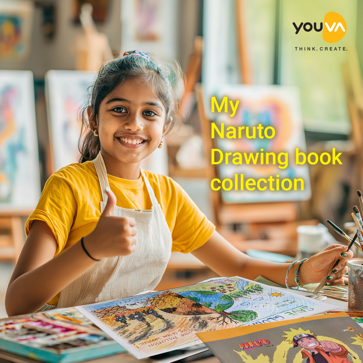Youva NARUTO Drawing Book| 36 Pages | 21 X 29.7 cm| For Students by Navneet