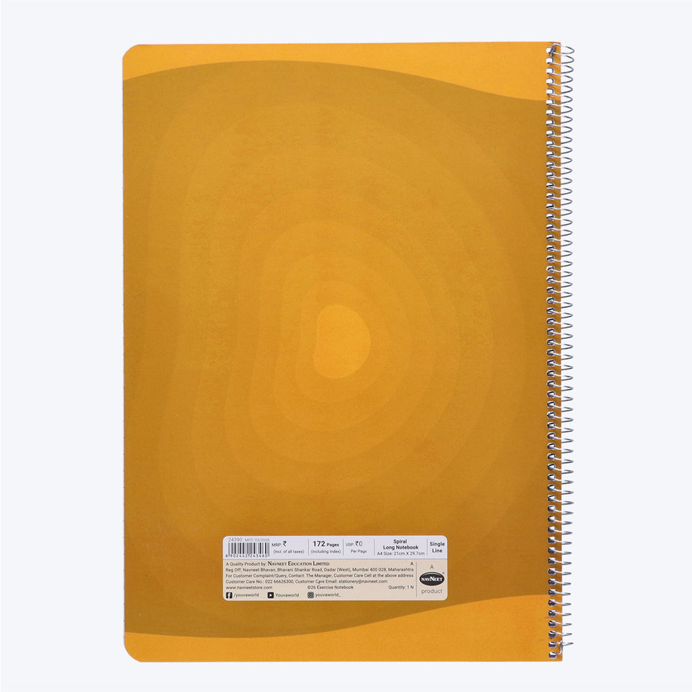 Youva NARUTO Spiral Long Book | Single Line | 172 Pages | A4 Size 21cm x 29.7cm| For Students by Navneet