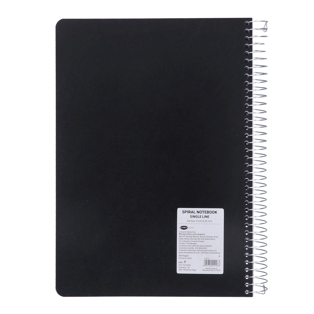 Youva STELLAR Spiral Long Notebook| Single Line| 400 Pages | A4 Size 21cm x 29.7cm|  For Students by Navneet