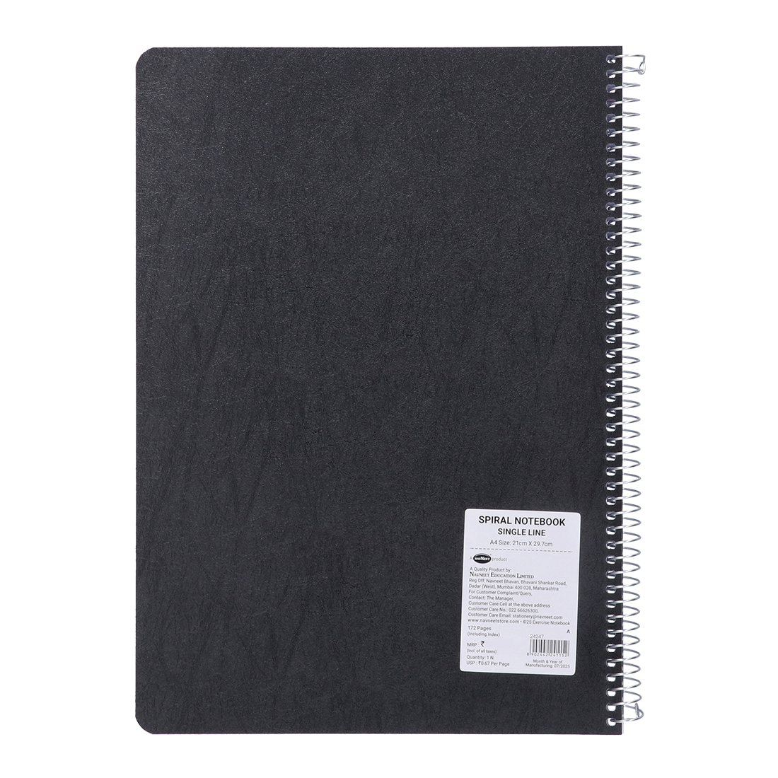 Youva STELLAR Spiral Long Notebook| Single Line| 172 Pages | A4 Size 21cm x 29.7cm| For Students by Navneet