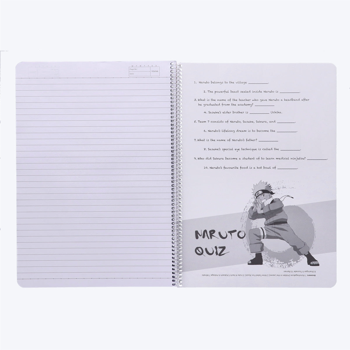 Youva NARUTO Spiral Long Book | Unruled | 172 Pages | A4 Size 21cm x 29.7cm| For Students by Navneet