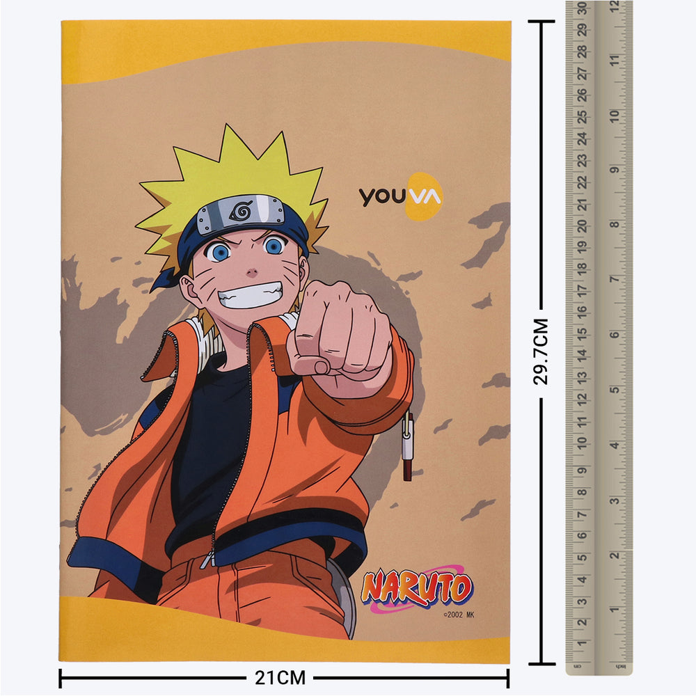 Youva NARUTO Long Book| Single Line| 172 Pages | A4 Size 21cm x 29.7cm| For Students by Navneet