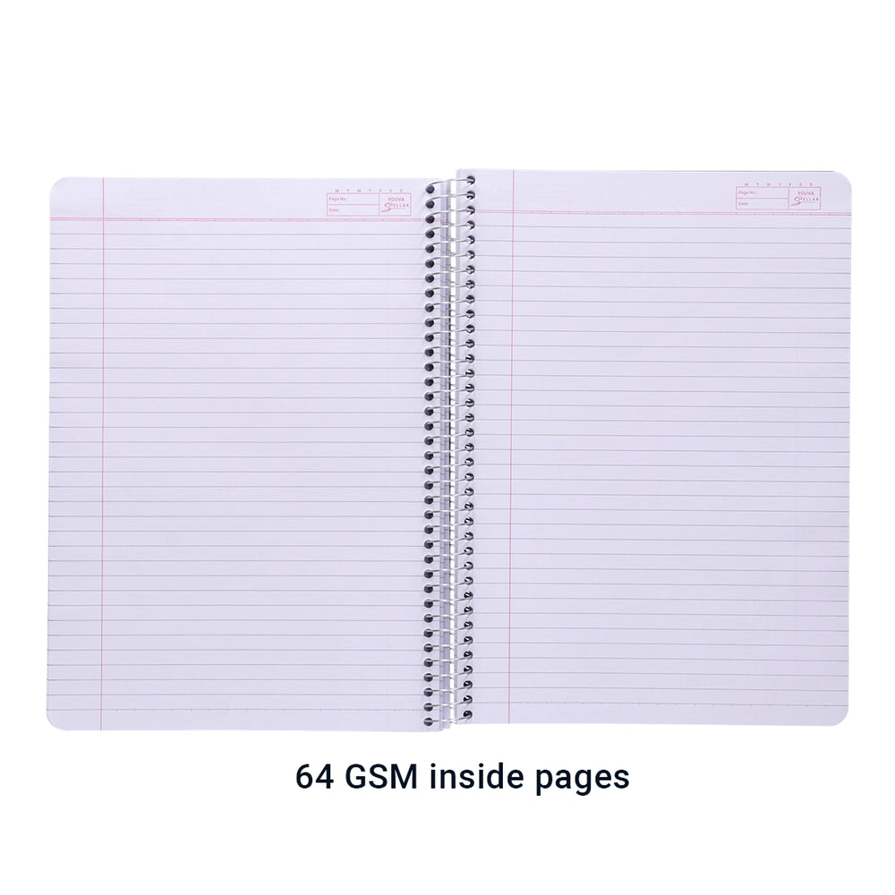 Youva STELLAR Six Sub Long Notebook| Single Line| 300 Pages | A4 Size 21cm x 29.7cm|  For Students by Navneet