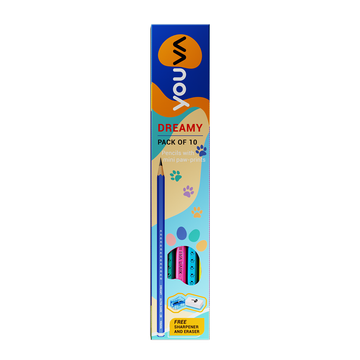 Youva Dreamy Pencil | Pack of 10 | Pencil with pastel shades | For School Students by Navneet
