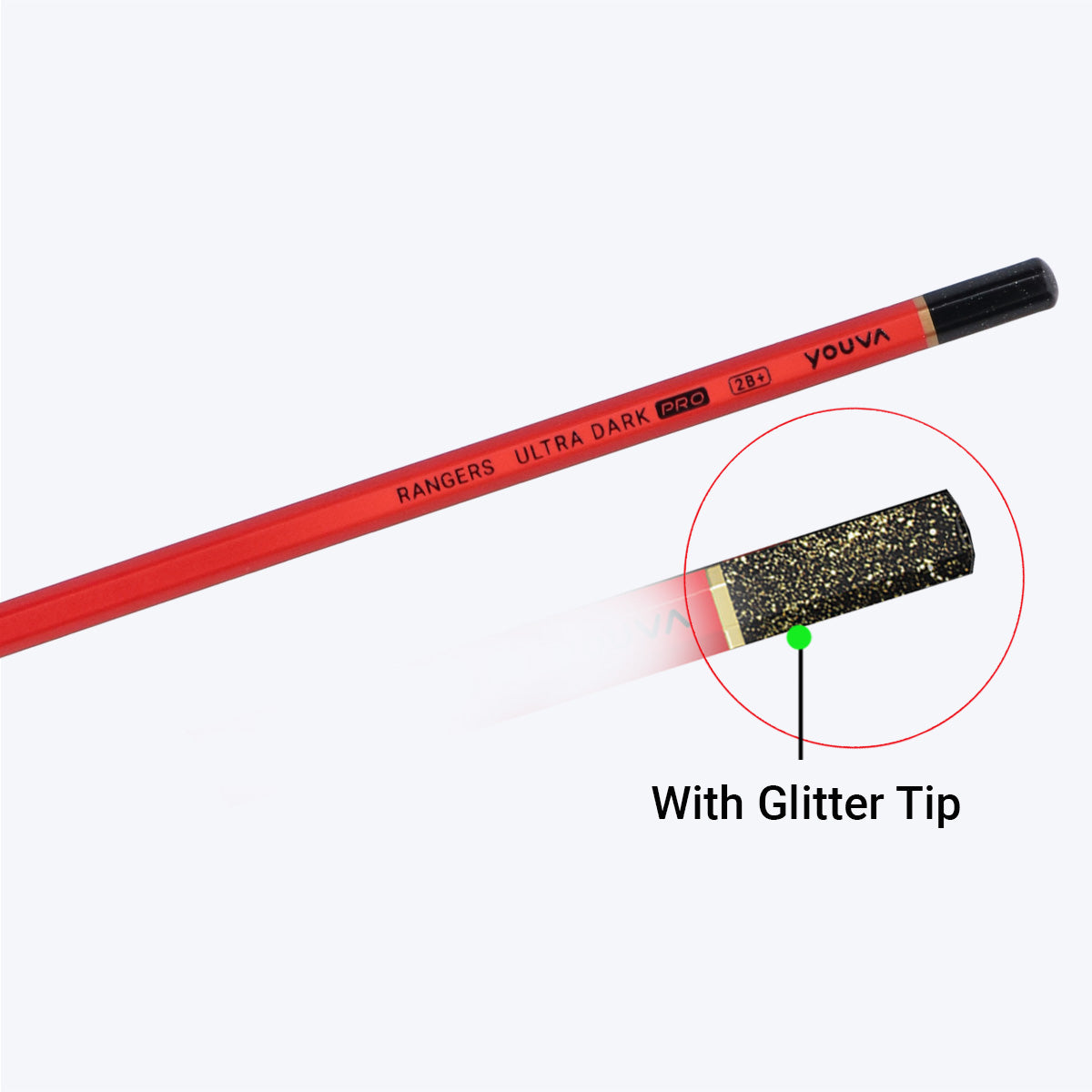 Youva Rangers Pencil | Pencil with Glitter Tip |For School Students | By Navneet | Pack of 10