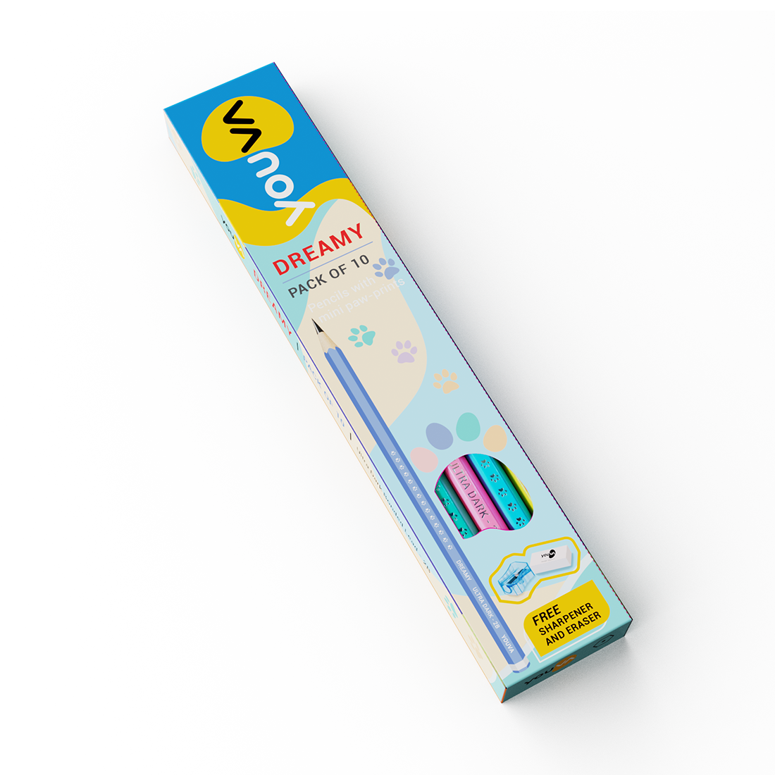 Youva Dreamy Pencil | Pack of 10 | Pencil with pastel shades | For School Students by Navneet