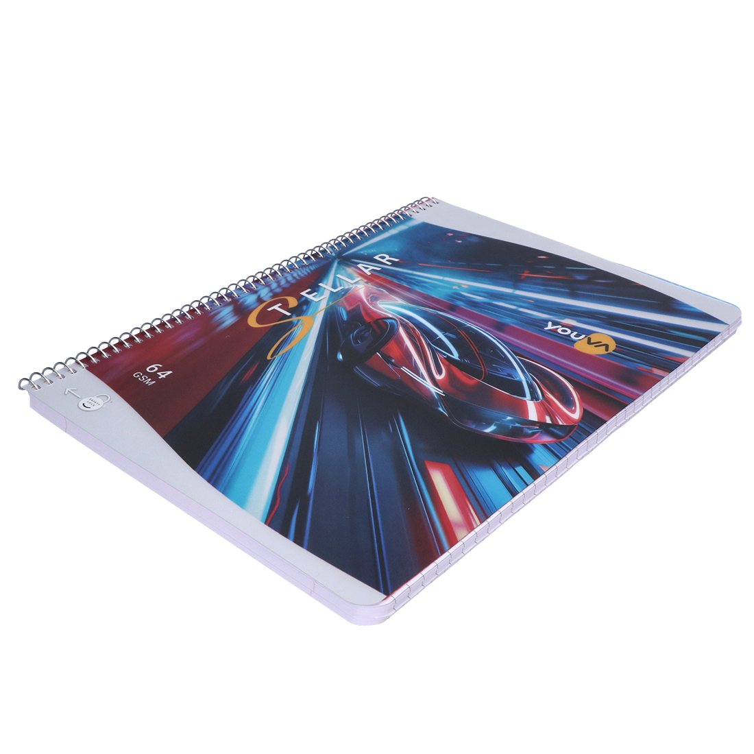 Youva STELLAR Spiral Long Notebook| Single Line| 240 Pages | A4 Size 21cm x 29.7cm|  For Students by Navneet
